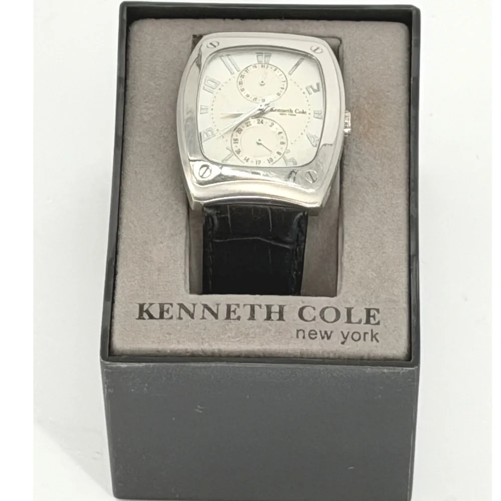 Kenneth Cole‎ New York Stainless Steel Leather Band Watch C275-04-KC1279 99-17